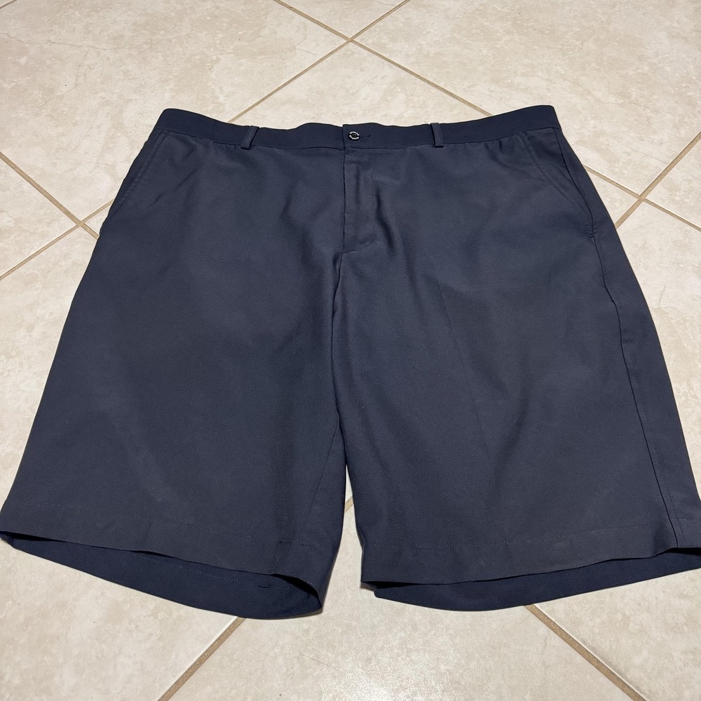 Dunning Shorts Mens 38 Navy Golf Performance Stretch Flat Front Moisture Wicking